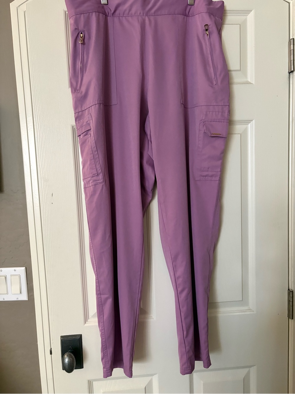LAUDERDALE Lilac Purple Scrub Pants Size XL Cargo Healthcare Work Uniform